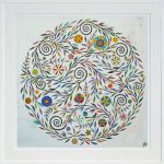flower mandala - large framed print