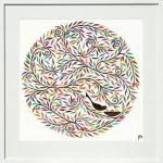 mandala nest - medium framed print