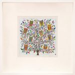owl tree - small framed print