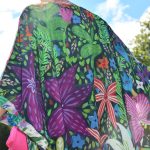 Long Kimono - Charcoal Botanical